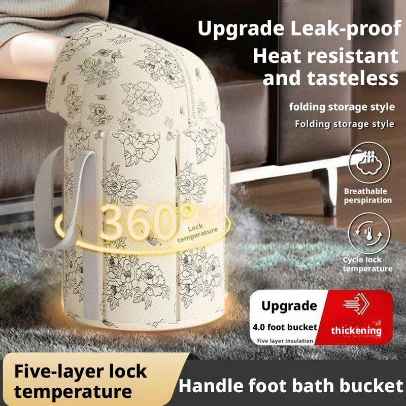 Collapsible Bucket for Soaking Feet, Portable Travel Foot Bath Tub, Foldable Foot Soak Tub Feet Spa Soaking Bucket,Home Pedicure Basin for Outdoor Travel,Camping,Fishing (s1) - Image 2